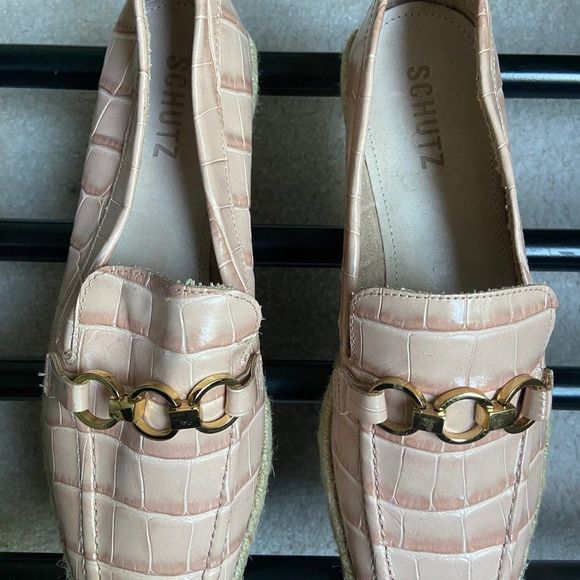 SCHUTZ Women Patty Leather Espadrille Loafers - NEW NWOB - Picture 2 of 7